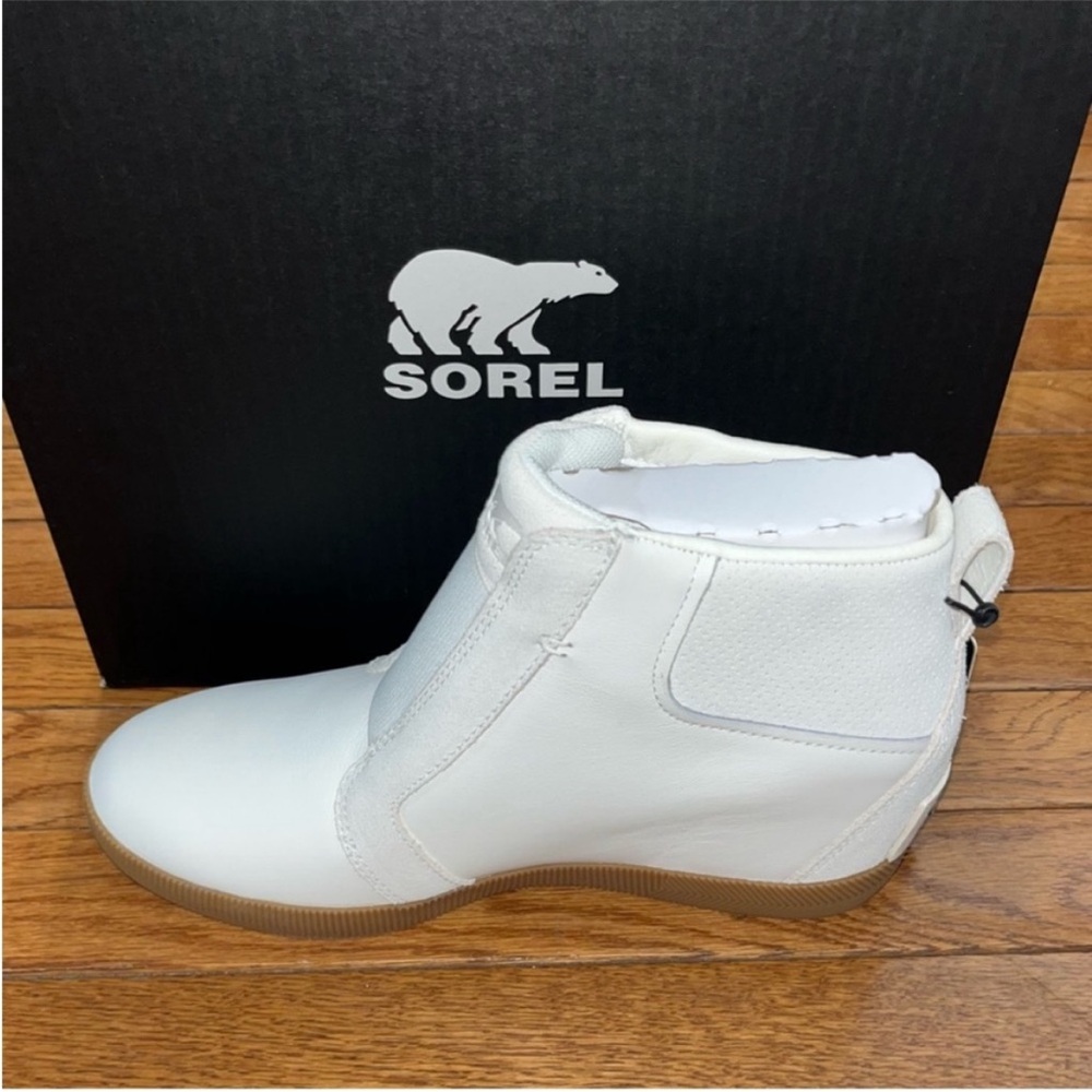 Sorel Out & About Pull On Wedge Booties Sea Salt White & Gum 2 Women’s Size 8.5 - Picture 6 of 13